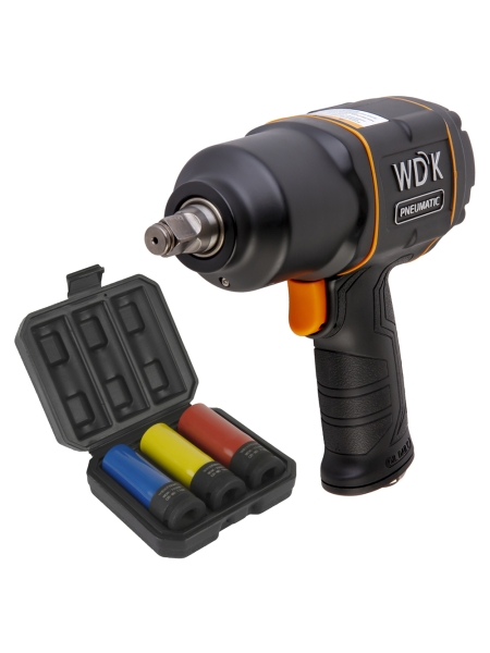 Пневматический ударный гайковерт с ударными головками WDK-20440HD