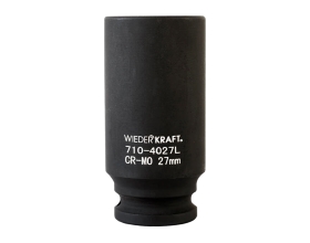 Головка торцевая ударная глубокая 6-гранная (27 мм; 1/2DR) WIEDERKRAFT WDK-710-4027L