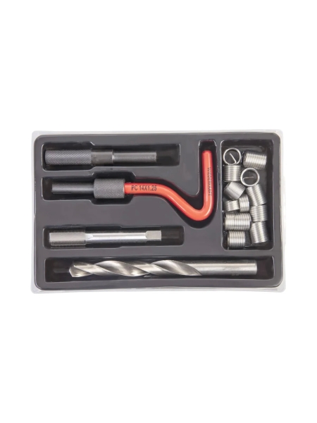 Набор для восстановления резьбы WIEDERKRAFT М14 M14x1.25 16 предметов WDK-ST1412