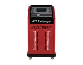 Установка для замены масла в АКПП, WIEDERKRAFT сенсорный дисплей 7", баки 2х15л, база данных WDK-ATF988