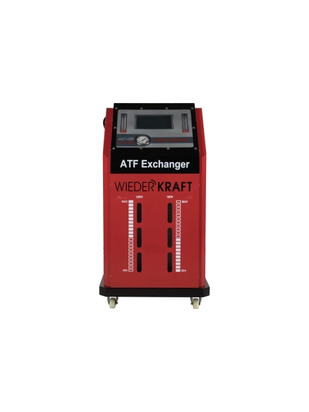 Установка для замены масла в АКПП, WIEDERKRAFT сенсорный дисплей 7", баки 2х15л, база данных WDK-ATF988