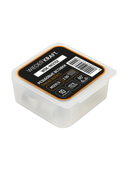 Резьбовые вставки WIEDERKRAFT M12x1,5, 2,5d, 10 предметов WDK-IN12152