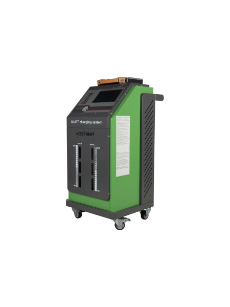 Установка для замены масла в АКПП, WIEDERKRAFT сенсорный дисплей 9", баки 2х20л, база данных WDK-ATF990