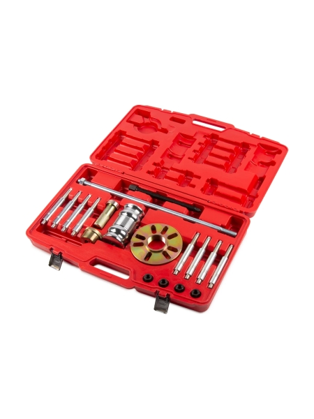 Универсальный съемник ступиц легковых автомобилей WIEDERKRAFT набор 18 предметов WDK-214350