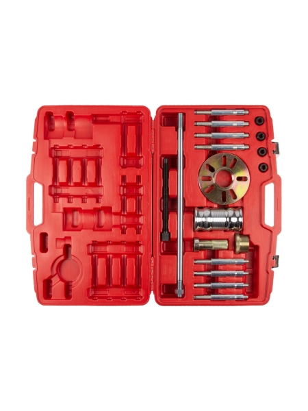 Универсальный съемник ступиц легковых автомобилей WIEDERKRAFT набор 18 предметов WDK-214350