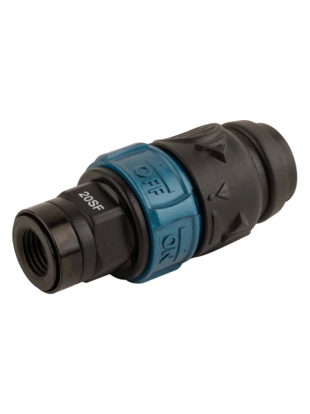 Композитное пневматическое быстроразъемное соединение WIEDERKRAFT с предохранителем, внутренняя резьба F1/4 WDK-820SFS