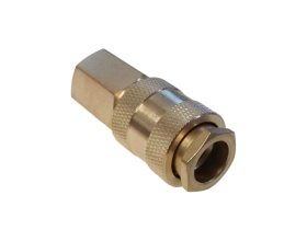 Быстроразъемное соединение пневматическое WIEDERKRAFT с внутренней резьбой 1/4 BSPT, латунь WDK-20SFB