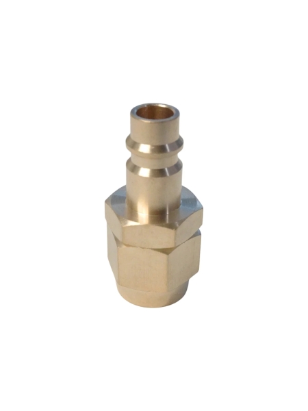 Штуцер быстроразьемного соединения WIEDERKRAFT под шланг с обжимной гайкой 10х14 мм; латунь WDK-40PPB
