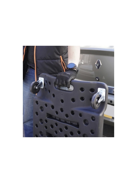 Подкатной пластиковый лежак WIEDERKRAFT 6 поворотных колес, мягкое изголовье WDK-84068