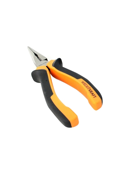 Длинногубцы WIEDERKRAFT с двухкомпонентной рукоятью, 160 мм WDK-LN160HL