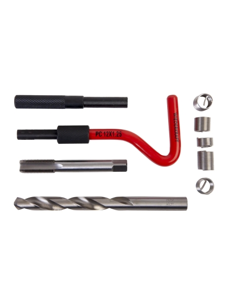 Набор для восстановления резьбы WIEDERKRAFT M12x1.25 16 предметов WDK-ST1212