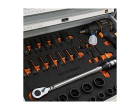 Набор пневматического и динамометрического инструмента WIEDERKRAFT в ложементе, 37 предметов WDK-3740S