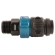 Композитное пневматическое быстроразъемное соединение WIEDERKRAFT с предохранителем, внешняя резьба M1/2 WDK-840SMS