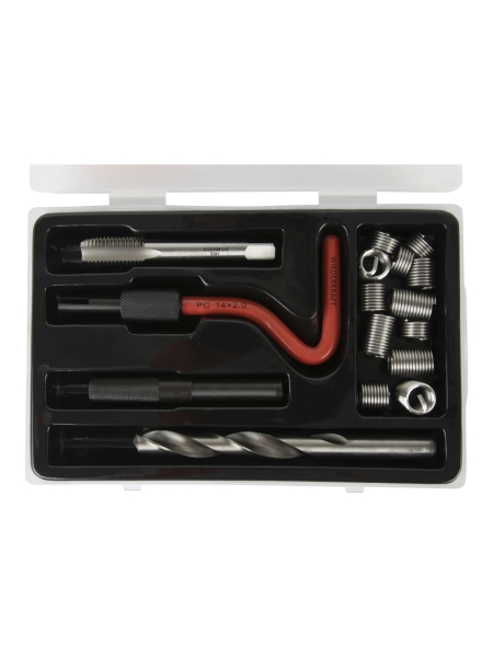 Набор для восстановления резьбы WIEDERKRAFT M14x2, 16 предметов WDK-ST1420