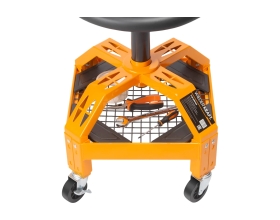 Рабочий стул для автослесаря WIEDERKRAFT с лотком для инструмента WDK-86016