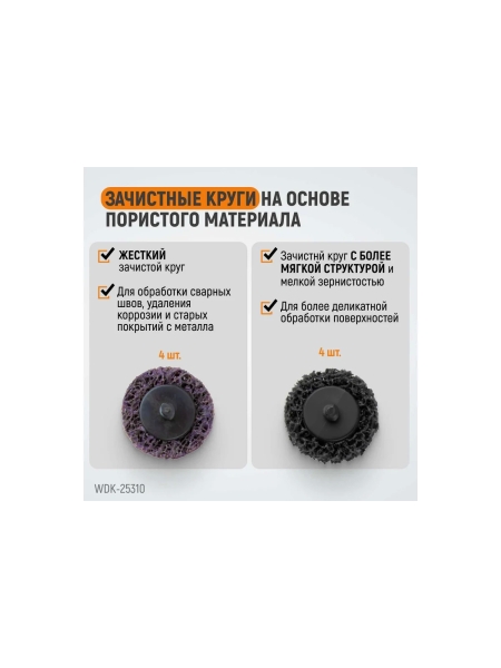 Пневматическая шлифовальная машинка WIEDERKRAFT 50 мм, 18000 Об/мин, 380 Вт WDK-25310