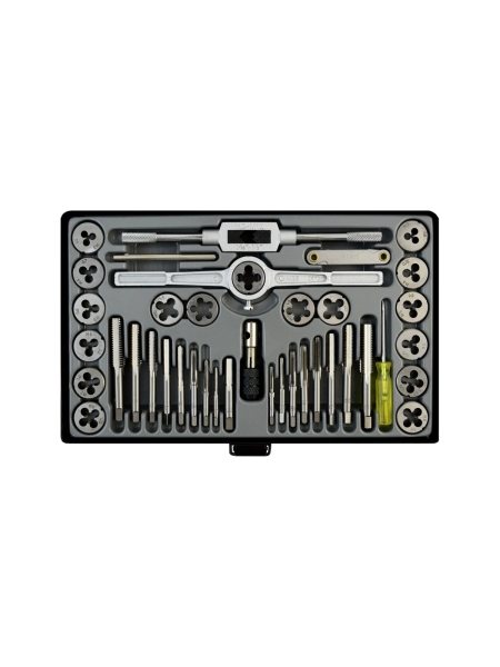 Набор метчиков и плашек М3-12 WIEDERKRAFT 40 предметов, метрическая резьба WDK-DTM3040