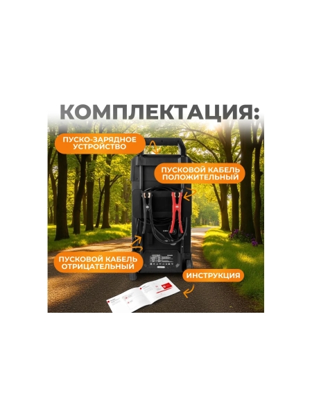 Пуско-зарядное устройство интеллектуальное WIEDERKRAFT 550А, 12/24В WDK-Start650
