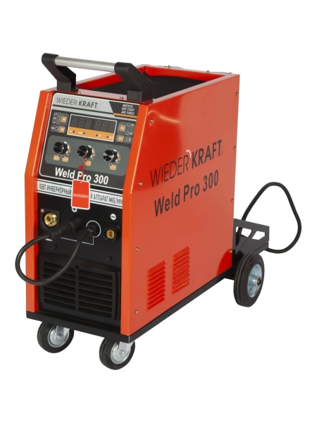 Сварочный инверторный аппарат WIEDERKRAFT 300A 380В MIG/MAG/MMA/Lift TIG горелка 24AK WELD Pro 300