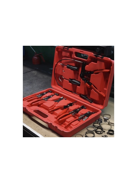 Набор съемников для работы с хомутами WIEDERKRAFT 9 предметов WDK-214690