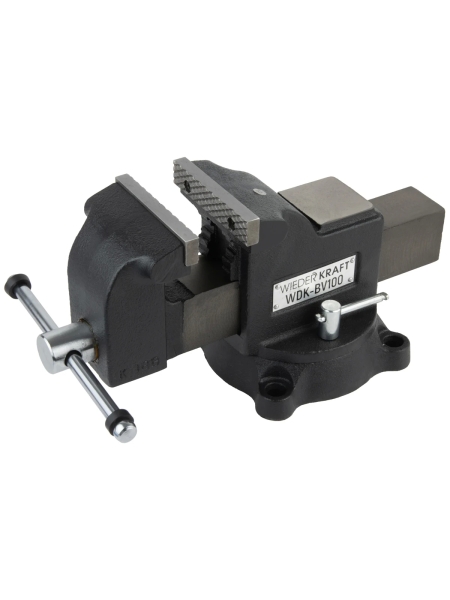 Профессиональные слесарные тиски WIEDERKRAFT поворотные, с наковальней, 100 мм WDK-BV100