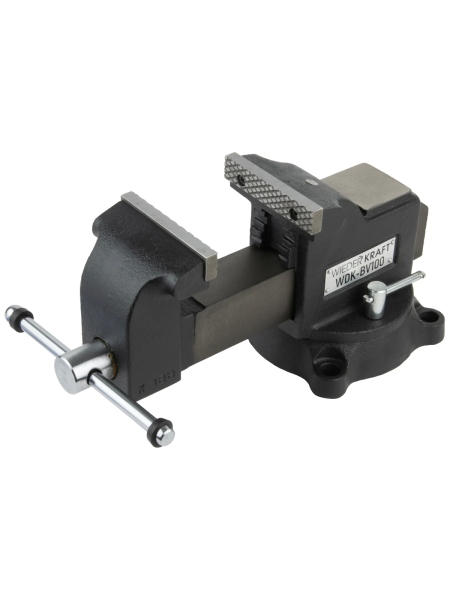 Профессиональные слесарные тиски WIEDERKRAFT поворотные, с наковальней, 100 мм WDK-BV100