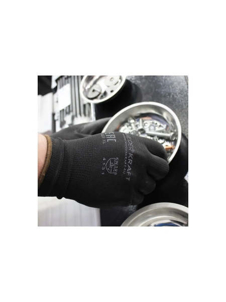 Лёгкие бесшовные защитные перчатки эргономичной формы WIEDERKRAFT WDK-PU01B/XXL