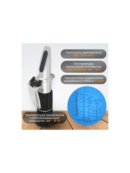 Рефрактометр автомобильный WIEDERKRAFT 4в1 WDK-214086