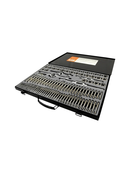 Набор метчиков и плашек М2-М18 WIEDERKRAFT 110 предметов, метрическая резьба WDK-DTM3110