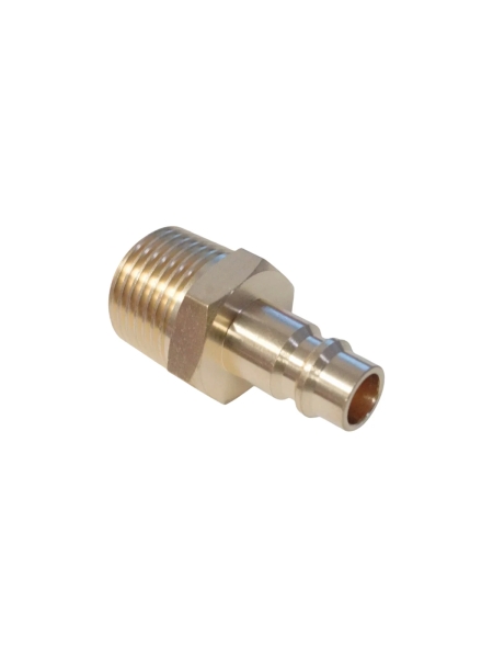 Штуцер быстроразьемного соединения WIEDERKRAFT с наружной резьбой 1/2 BSPT, латунь WDK-40PMB