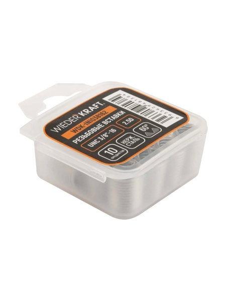 Набор вставок резьбовых WIEDERKRAFT UNC 3/8-16, 2,5d, 10 предметов WDK-INI038162