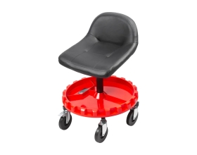 Рабочий стул для автослесаря, детейлинга WIEDERKRAFT с лотком для инструмента WDK-86019