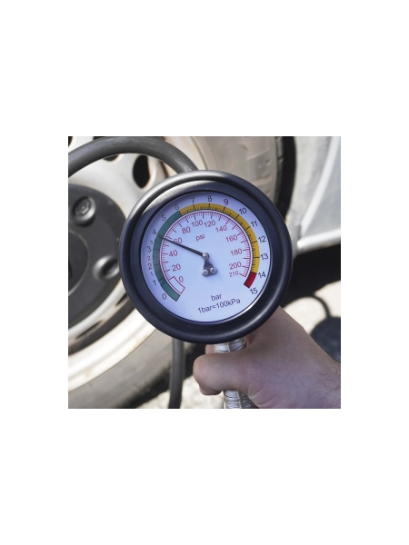 Пистолет для накачки шин WIEDERKRAFT с аналоговым манометром WDK-29110