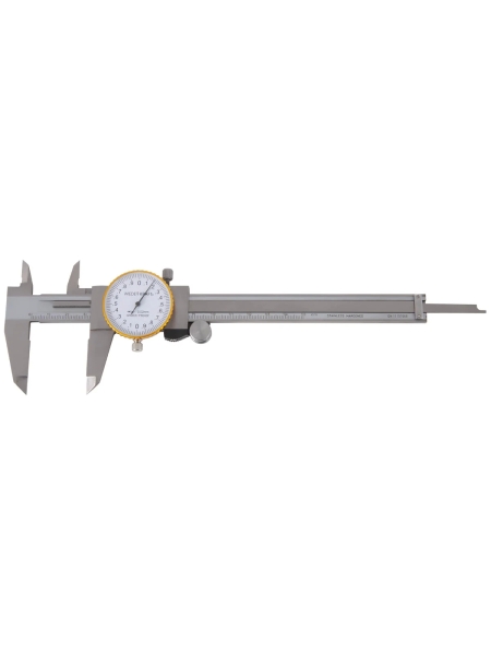 Штангенциркуль WIEDERKRAFT 0-150 мм, 0.02 мм, с отсчетом по круговой шкале WDK-MF15002