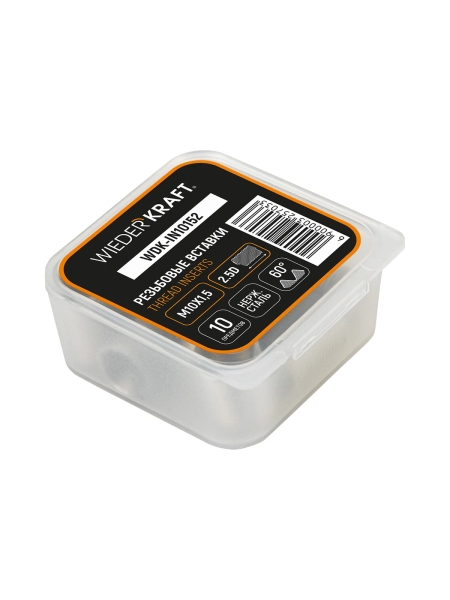 Резьбовые вставки WIEDERKRAFT M10x1,5, 2,5d, 10 предметов WDK-IN10152
