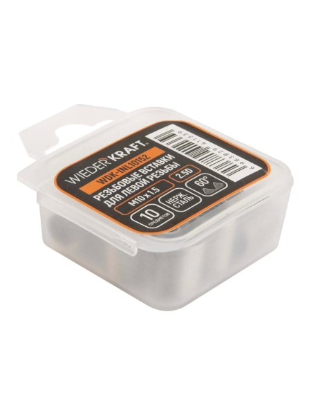 Набор вставок резьбовых WIEDERKRAFT для левой резьбы M10x1.5, 2,5d, 10 предметов WDK-INL10152