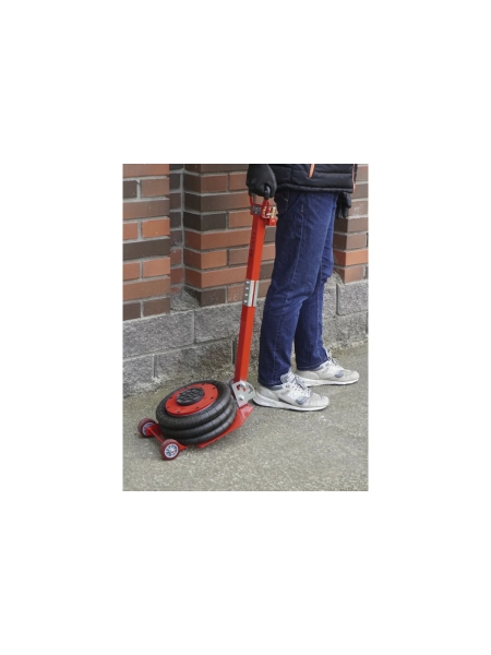 Домкрат пневматический подкатной 3т, WIEDERKRAFT 135-435 мм с регулировкой угла наклона рукояти, WDK-81813