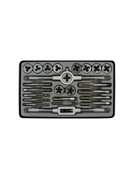 Набор метчиков и плашек М5-М12 WIEDERKRAFT 24 предмета, метрическая резьба WDK-DTM3024