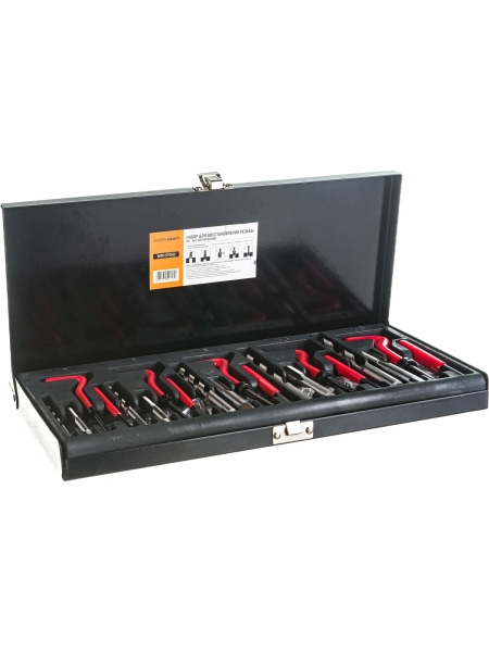 Набор для восстановления резьбы WIEDERKRAFT M5 - 12, 131 предмет WDK-ST0512