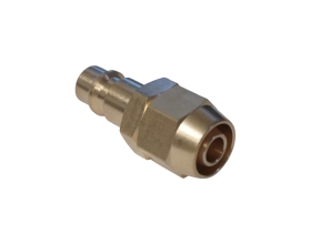 Штуцер быстроразьемного соединения WIEDERKRAFT под шланг с обжимной гайкой 8х12 мм; латунь WDK-30PPB