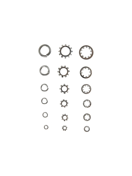 Набор шайб WIEDERKRAFT 18 видов, 720 шт WDK-214056
