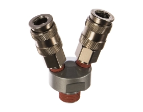 Разветвитель пневматический V-образный (1/4"; рапид EURO) WIEDERKRAFT WDK-82MV