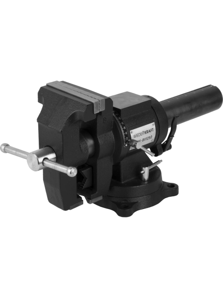 Профессиональные слесарные тиски WIEDERKRAFT 125 мм, регулировка в двух плоскостях 360 градусов WDK-BV125D