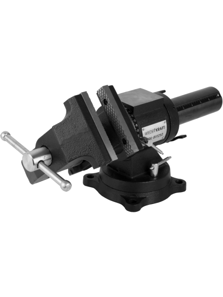 Профессиональные слесарные тиски WIEDERKRAFT 125 мм, регулировка в двух плоскостях 360 градусов WDK-BV125D