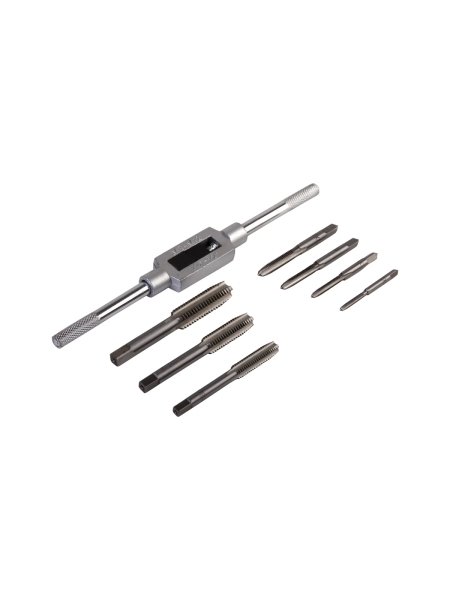 Набор метчиков WIEDERKRAFT М3 - 12, 8 предметов, метрическая резьба WDK-TS0312