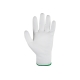 Белые лёгкие бесшовные защитные перчатки эргономичной формы из нейлона WIEDERKRAFT WDK-PU01W / M