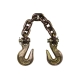 Тяговая цепь с крюками для слесарных работ WIEDERKRAFT соединитель цепей, 6 т длина 45 см WDK-0504
