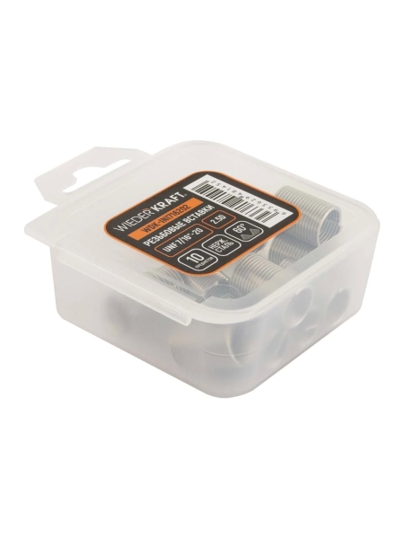 Набор вставок резьбовых WIEDERKRAFT UNF 7/16-20, 2,5d, 10 предметов WDK-INI716202