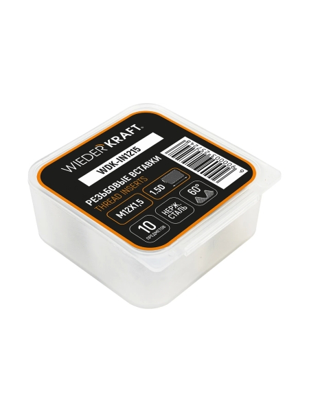 Резьбовые вставки WIEDERKRAFT M12x1,5, 1,5d, 10 предметов WDK-IN1215