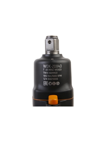 Пневматический ударный гайковерт WIEDERKRAFT квадрат 1", 6000 об/мин, 1950 Нм WDK-20840